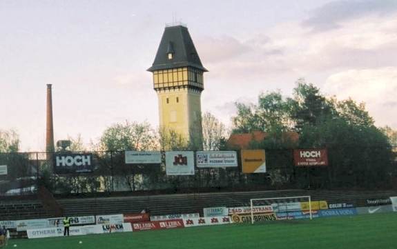Stadion na Støeleckém Ostroví - Hintertorseite mit Turm-Panorama